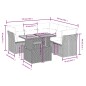 vidaXL Set de muebles de jardín 5 pzas y cojines ratán sintético negro vidaXL Set de muebles de jardín 5 pzas y cojines ratán sintético negro