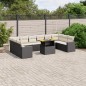 vidaXL Set de sofás de jardín 11 pzas y cojines ratán sintético negro vidaXL Set de sofás de jardín 11 pzas y cojines ratán sintético negro