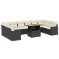 vidaXL Set de sofás de jardín 11 pzas y cojines ratán sintético negro vidaXL Set de sofás de jardín 11 pzas y cojines ratán sintético negro
