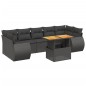 vidaXL Set de sofás de jardín 8 piezas y cojines ratán sintético negro vidaXL Set de sofás de jardín 8 piezas y cojines ratán sintético negro