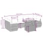 vidaXL Set de sofás de jardín 8 piezas y cojines ratán sintético negro vidaXL Set de sofás de jardín 8 piezas y cojines ratán sintético negro