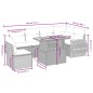 vidaXL Set de comedor de jardín 7 pzas y cojines ratán sintético negro vidaXL Set de comedor de jardín 7 pzas y cojines ratán sintético negro