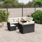 vidaXL Set de sofás de jardín 8 piezas y cojines ratán sintético negro vidaXL Set de sofás de jardín 8 piezas y cojines ratán sintético negro