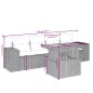 vidaXL Set de muebles de jardín 5 pzas y cojines ratán sintético negro vidaXL Set de muebles de jardín 5 pzas y cojines ratán sintético negro