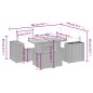 vidaXL Set de muebles de jardín 5 pzas y cojines ratán sintético negro vidaXL Set de muebles de jardín 5 pzas y cojines ratán sintético negro
