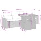 vidaXL Set de muebles de jardín 5 pzas y cojines ratán sintético negro vidaXL Set de muebles de jardín 5 pzas y cojines ratán sintético negro