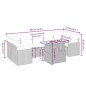 vidaXL Set de sofás de jardín 8 piezas y cojines ratán sintético negro vidaXL Set de sofás de jardín 8 piezas y cojines ratán sintético negro
