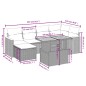 vidaXL Set de comedor de jardín 7 pzas y cojines ratán sintético negro vidaXL Set de comedor de jardín 7 pzas y cojines ratán sintético negro