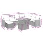 vidaXL Set de sofás de jardín 8 piezas y cojines ratán sintético negro vidaXL Set de sofás de jardín 8 piezas y cojines ratán sintético negro