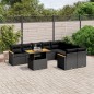 vidaXL Set de sofás de jardín 10 pzas cojines ratán sintético negro vidaXL Set de sofás de jardín 10 pzas cojines ratán sintético negro