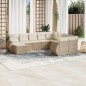 vidaXL Juego de sofás jardín con cojines beige 10 pzas ratán sintético vidaXL Juego de sofás jardín con cojines beige 10 pzas ratán sintético