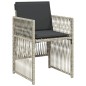 vidaXL Set de comedor de jardín 11 pzas y cojines ratán sintético gris vidaXL Set de comedor de jardín 11 pzas y cojines ratán sintético gris