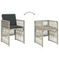 vidaXL Set de comedor de jardín 11 pzas y cojines ratán sintético gris vidaXL Set de comedor de jardín 11 pzas y cojines ratán sintético gris