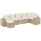 vidaXL Set sofás de jardín 7 piezas y cojines ratán sintético beige vidaXL Set sofás de jardín 7 piezas y cojines ratán sintético beige