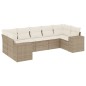 vidaXL Set sofás de jardín 7 piezas y cojines ratán sintético beige vidaXL Set sofás de jardín 7 piezas y cojines ratán sintético beige