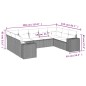 vidaXL Set de sofás de jardín 9 pzas con cojines ratán sintético beige vidaXL Set de sofás de jardín 9 pzas con cojines ratán sintético beige