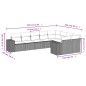 vidaXL Set de sofás de jardín 9 pzas con cojines ratán sintético beige vidaXL Set de sofás de jardín 9 pzas con cojines ratán sintético beige