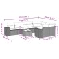 vidaXL Set de sofás de jardín 10 pzas cojines ratán sintético negro vidaXL Set de sofás de jardín 10 pzas cojines ratán sintético negro