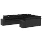 vidaXL Set de sofás de jardín 10 pzas cojines ratán sintético negro vidaXL Set de sofás de jardín 10 pzas cojines ratán sintético negro