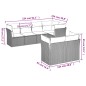 vidaXL Set de comedor de jardín 7 pzas y cojines ratán sintético negro