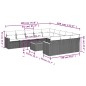 vidaXL Set de sofás de jardín 12 pzas con cojines ratán sintético gris vidaXL Set de sofás de jardín 12 pzas con cojines ratán sintético gris