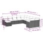 vidaXL Set de sofás de jardín 11pzas con cojines ratán sintético beige vidaXL Set de sofás de jardín 11pzas con cojines ratán sintético beige