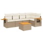 vidaXL Juego de sofás jardín con cojines 6 pzas ratán sintético beige vidaXL Juego de sofás jardín con cojines 6 pzas ratán sintético beige