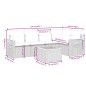 vidaXL Set de muebles de jardín 6 pzas y cojines ratán sintético gris vidaXL Set de muebles de jardín 6 pzas y cojines ratán sintético gris