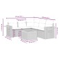 vidaXL Set de muebles de jardín 6 pzas y cojines ratán sintético gris vidaXL Set de muebles de jardín 6 pzas y cojines ratán sintético gris