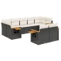 vidaXL Set de sofás de jardín 8 piezas y cojines ratán sintético negro vidaXL Set de sofás de jardín 8 piezas y cojines ratán sintético negro
