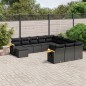 vidaXL Set de sofás de jardín 11 pzas y cojines ratán sintético negro vidaXL Set de sofás de jardín 11 pzas y cojines ratán sintético negro