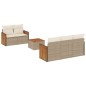 vidaXL Juego de sofás jardín con cojines 6 pzas ratán sintético beige vidaXL Juego de sofás jardín con cojines 6 pzas ratán sintético beige