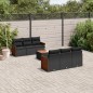 vidaXL Set de comedor de jardín 7 pzas y cojines ratán sintético negro vidaXL Set de comedor de jardín 7 pzas y cojines ratán sintético negro