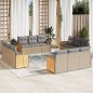vidaXL Set de sofás de jardín 12 pzas y cojines ratán sintético marrón vidaXL Set de sofás de jardín 12 pzas y cojines ratán sintético marrón