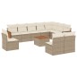 vidaXL Set de sofás de jardín 11pzas con cojines ratán sintético beige vidaXL Set de sofás de jardín 11pzas con cojines ratán sintético beige