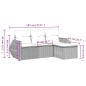 vidaXL Set de sofás de jardín 4 pzas y cojines ratán sintético gris vidaXL Set de sofás de jardín 4 pzas y cojines ratán sintético gris