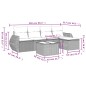 vidaXL Set de sofás de jardín 6 piezas y cojines ratán sintético negro vidaXL Set de sofás de jardín 6 piezas y cojines ratán sintético negro