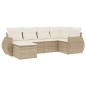 vidaXL Juego de sofás jardín con cojines 6 pzas ratán sintético beige vidaXL Juego de sofás jardín con cojines 6 pzas ratán sintético beige