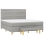 vidaXL Cama box spring con colchón tela gris claro 180x200 cm vidaXL Cama box spring con colchón tela gris claro 180x200 cm