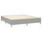 vidaXL Cama box spring con colchón tela gris claro 180x200 cm vidaXL Cama box spring con colchón tela gris claro 180x200 cm