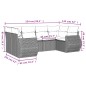 vidaXL Set de sofás de jardín 6 piezas y cojines ratán sintético negro vidaXL Set de sofás de jardín 6 piezas y cojines ratán sintético negro