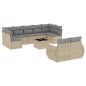 vidaXL Juego de sofás jardín con cojines beige 10 pzas ratán sintético vidaXL Juego de sofás jardín con cojines beige 10 pzas ratán sintético