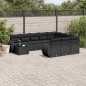 vidaXL Set de sofás de jardín 11 pzas y cojines ratán sintético negro vidaXL Set de sofás de jardín 11 pzas y cojines ratán sintético negro