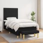 vidaXL Cama box spring con colchón tela negro 90x190 cm vidaXL Cama box spring con colchón tela negro 90x190 cm