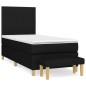 vidaXL Cama box spring con colchón tela negro 90x190 cm vidaXL Cama box spring con colchón tela negro 90x190 cm