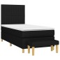 vidaXL Cama box spring con colchón tela negro 90x190 cm vidaXL Cama box spring con colchón tela negro 90x190 cm