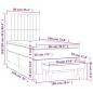 vidaXL Cama box spring con colchón tela negro 90x190 cm vidaXL Cama box spring con colchón tela negro 90x190 cm