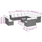 vidaXL Set sofás de jardín 14 pzas con cojines ratán sintético negro vidaXL Set sofás de jardín 14 pzas con cojines ratán sintético negro
