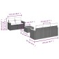 vidaXL Set de sofás de jardín 6 piezas y cojines ratán sintético negro vidaXL Set de sofás de jardín 6 piezas y cojines ratán sintético negro