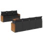 vidaXL Set de sofás de jardín 8 piezas y cojines ratán sintético negro vidaXL Set de sofás de jardín 8 piezas y cojines ratán sintético negro